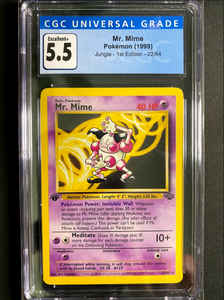 1999 Pokemon Jungle 1st Edition WOTC - Mr. Mime - CGC Graded 5.5 - EX+