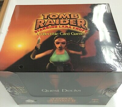 1999 Tomb Raider Lara Croft Trading Card Game Starter Deck Box (5+5 Decks)